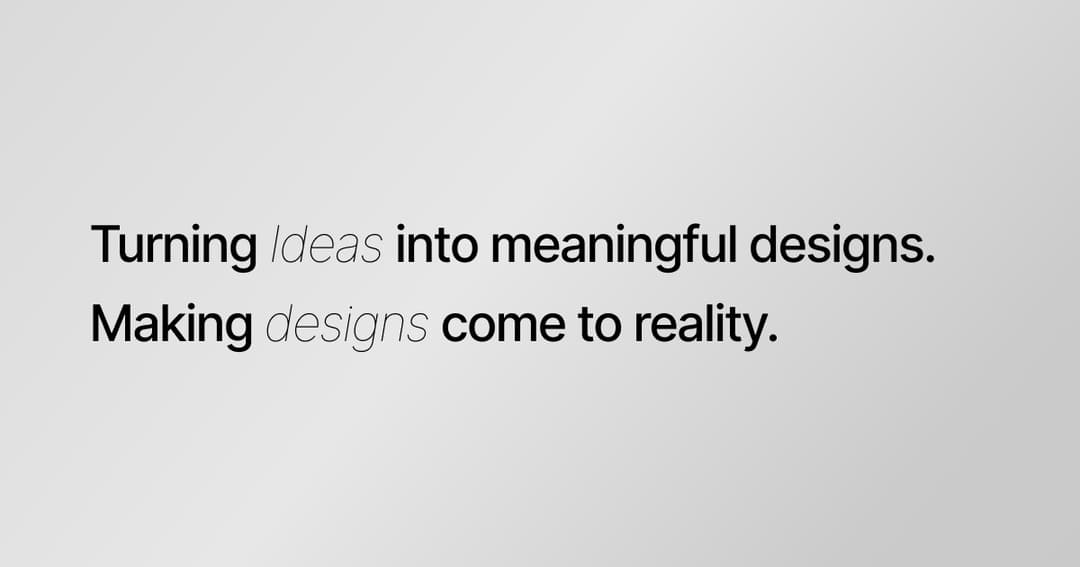 Design Portfolio website homepage built with Framer