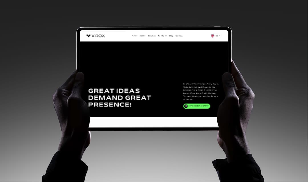 Virox website website homepage built with Framer