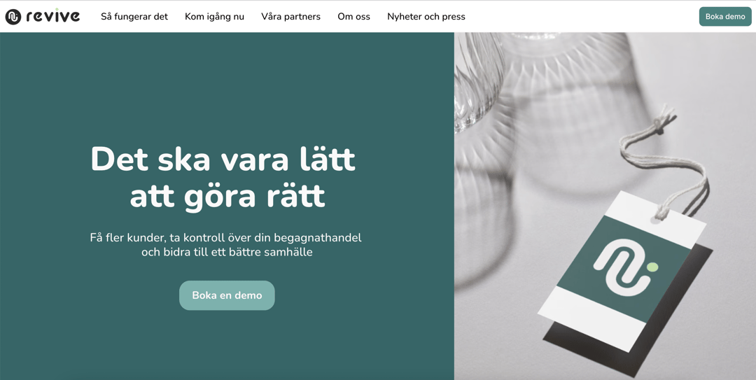 reviveretail website homepage built with Framer