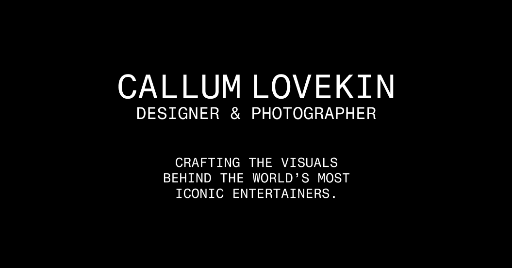 callumlovekin.com website homepage built with Framer
