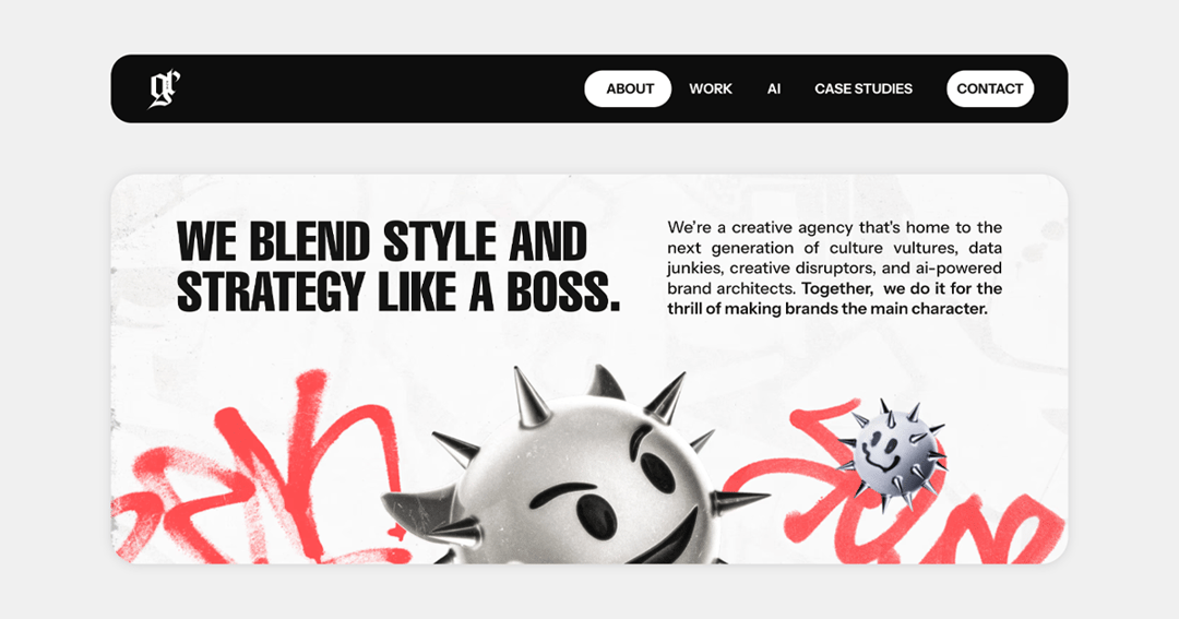 Griz website homepage built with Framer