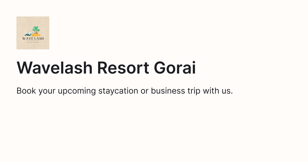 Wavelash Resort Gorai website homepage built with Framer