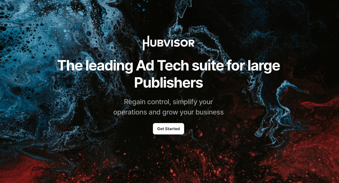 hubvisor website homepage built with Framer