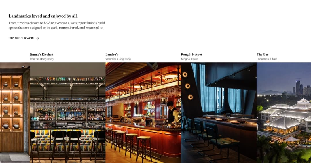 ZHA website homepage built with Framer