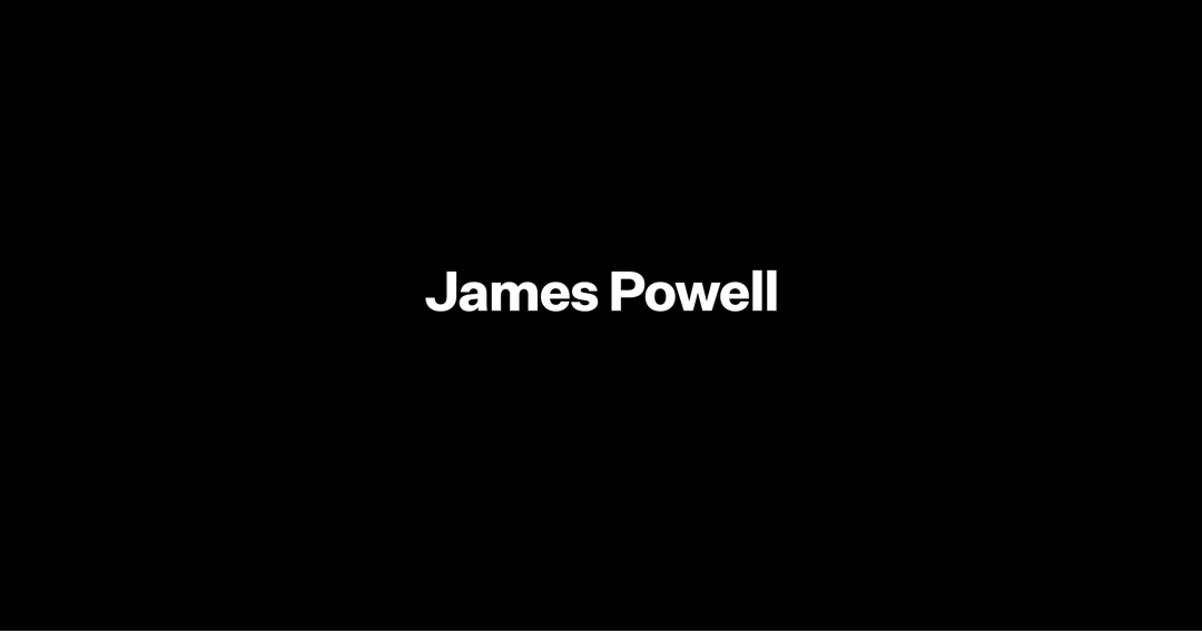 jamespowell website homepage built with Framer