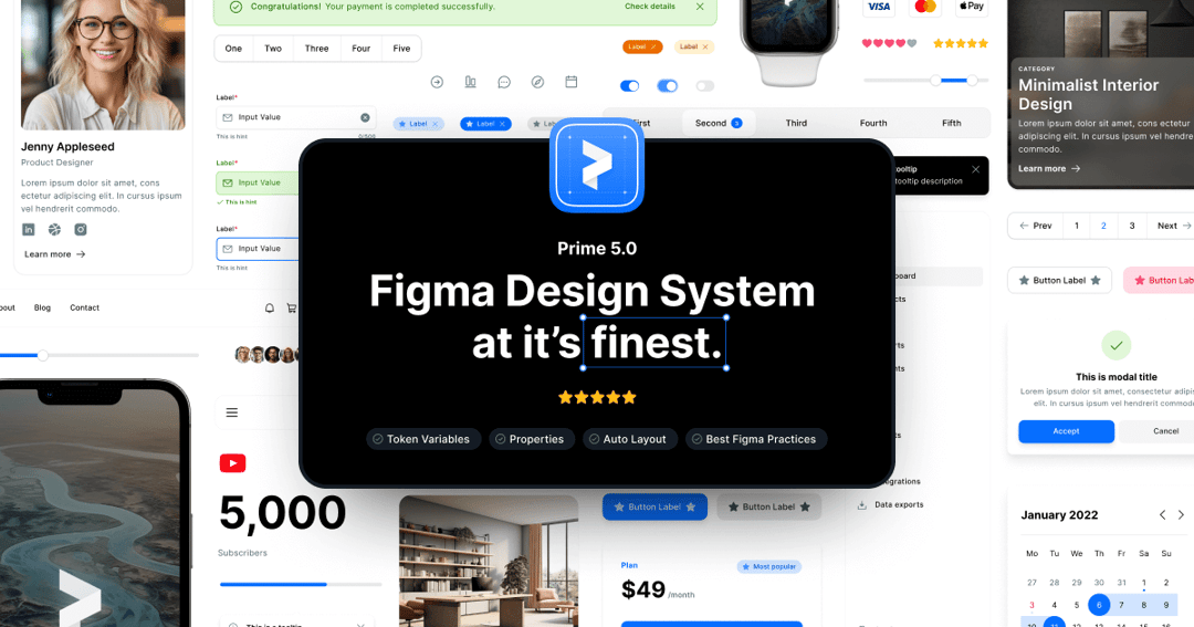 Prime Design System Kit website homepage built with Framer