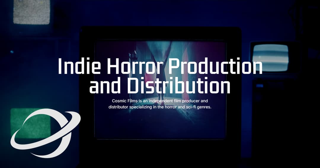 Cosmic Films website homepage built with Framer