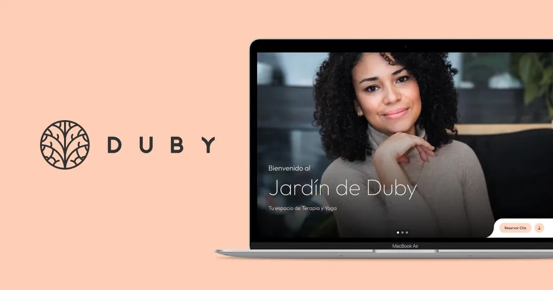 duby website homepage built with Framer
