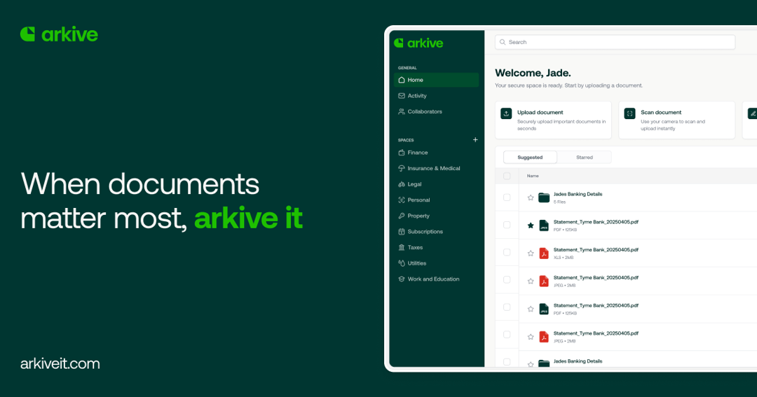 Arkive website homepage built with Framer