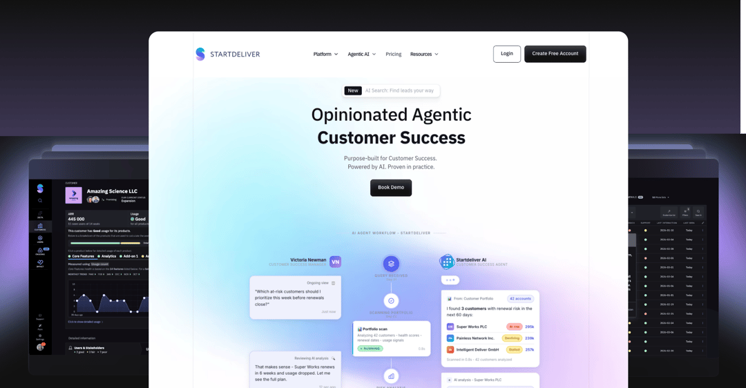 startdeliver website homepage built with Framer