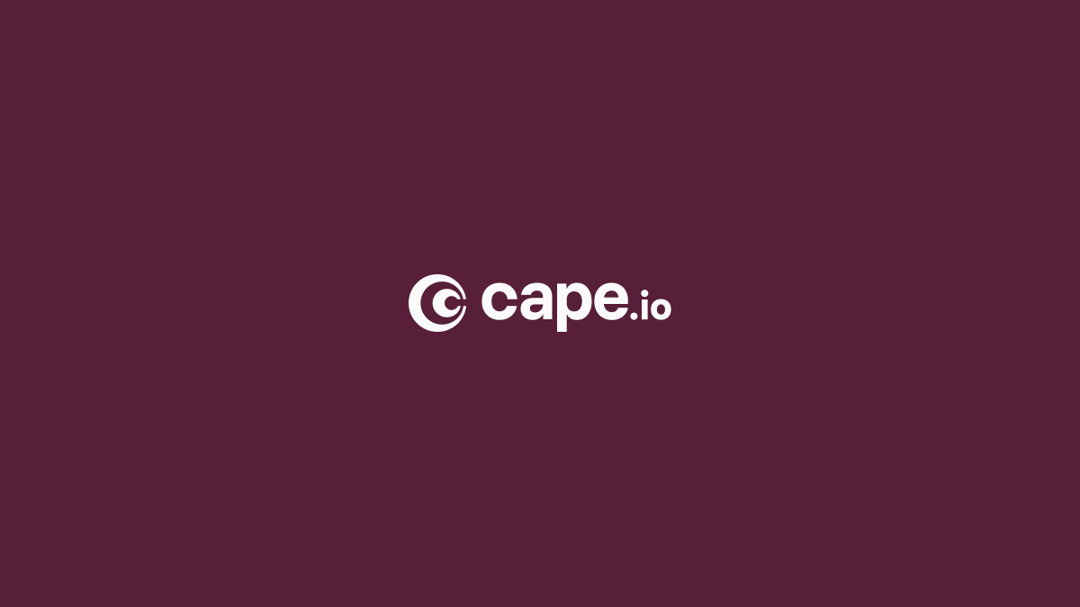 cape website homepage built with Framer