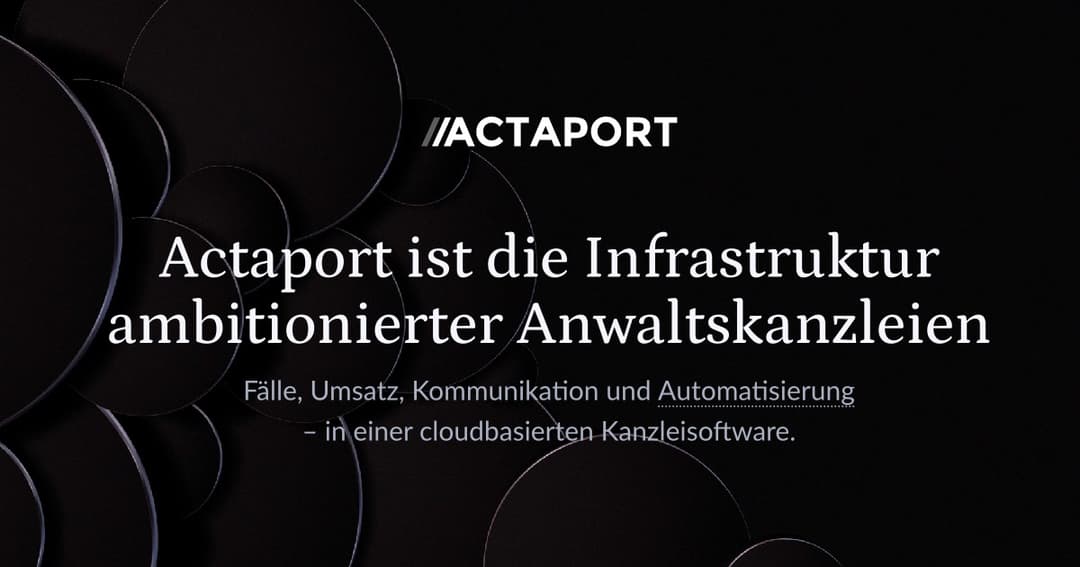 actaport website homepage built with Framer