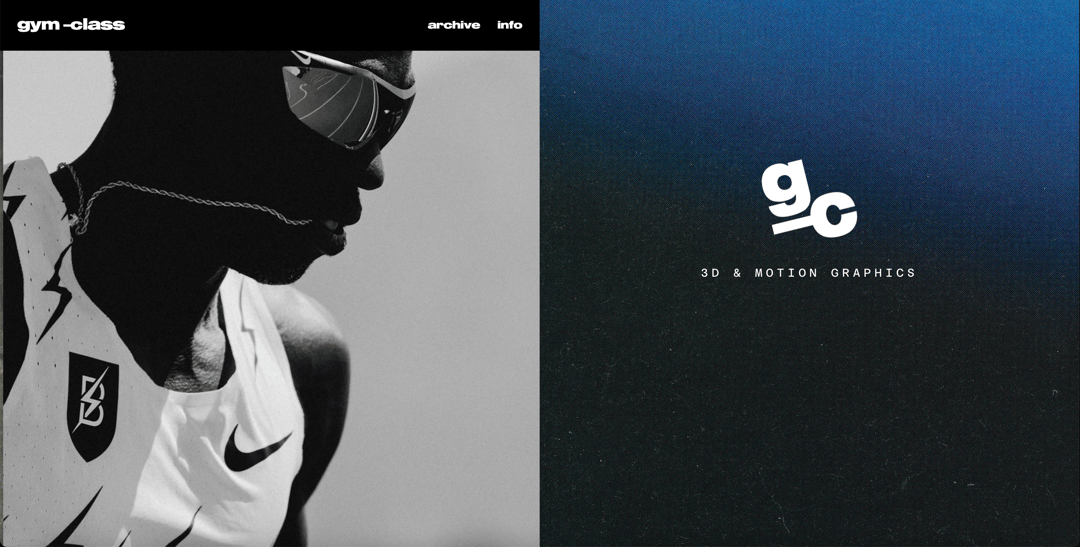 Gym Class website homepage built with Framer