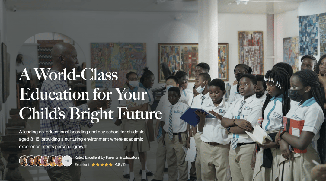 Dodi International School website homepage built with Framer