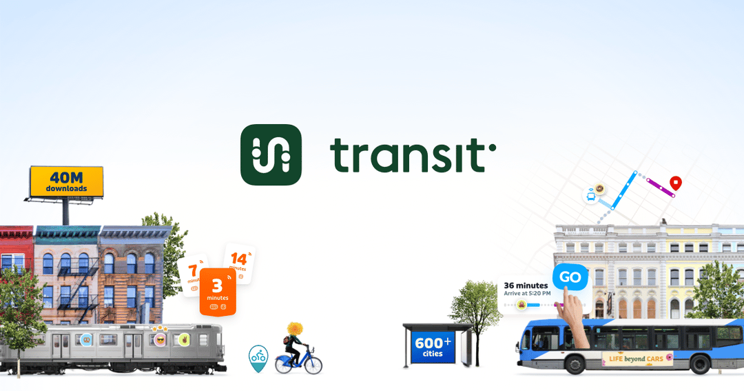transitapp website homepage built with Framer