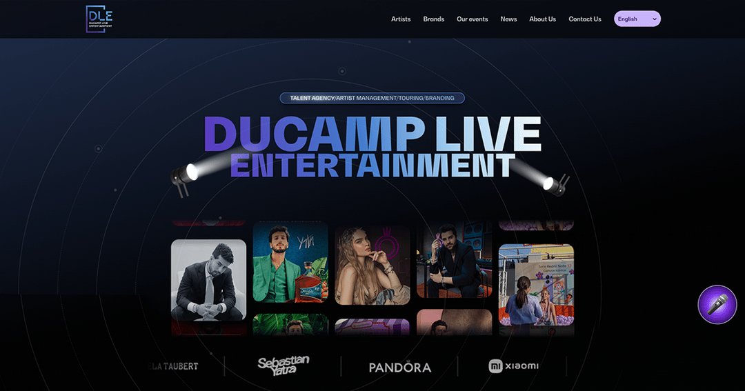 Ducamp Live website homepage built with Framer