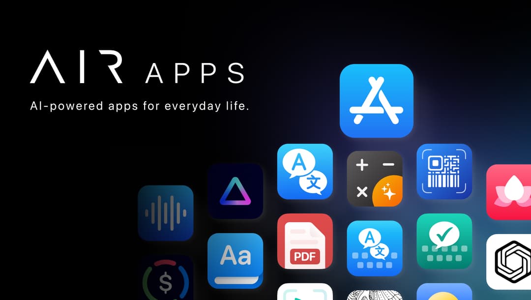 airapps website homepage built with Framer