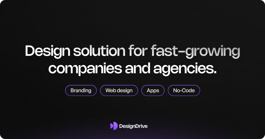 DesignDrive website homepage built with Framer