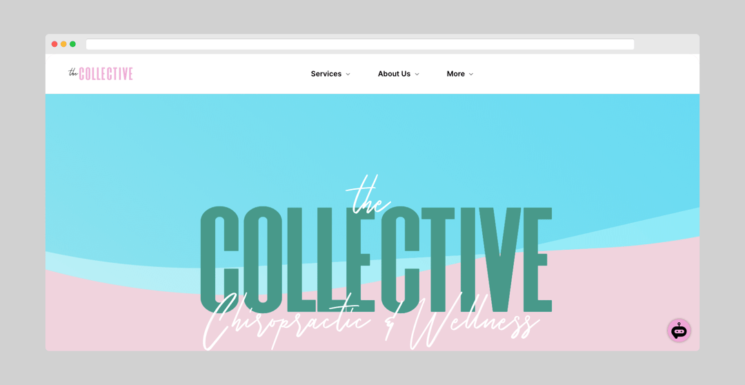 thecollectivechiro website homepage built with Framer