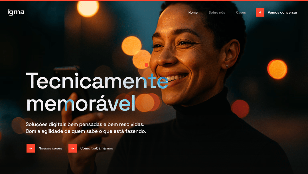 Igma.do website homepage built with Framer