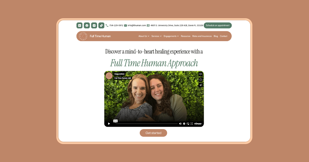 Full Time Human website homepage built with Framer