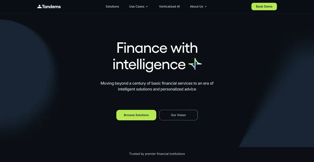 Tandems website homepage built with Framer