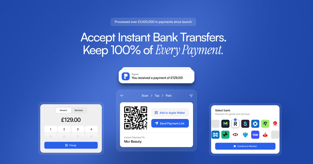 Payme website homepage built with Framer