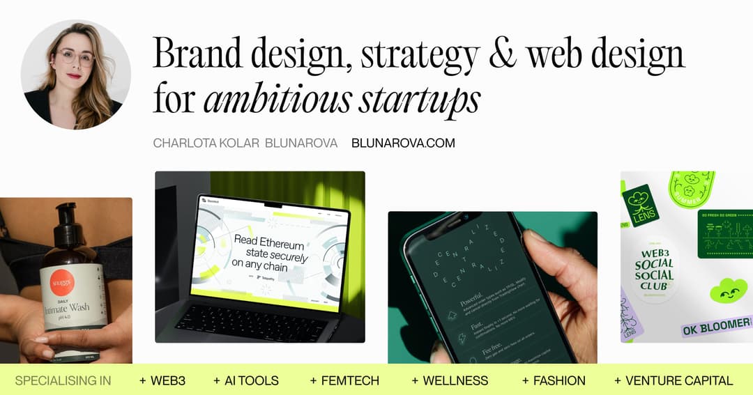 Blunarova website homepage built with Framer