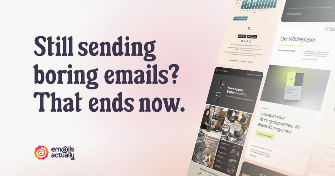 Emails Actually website homepage built with Framer