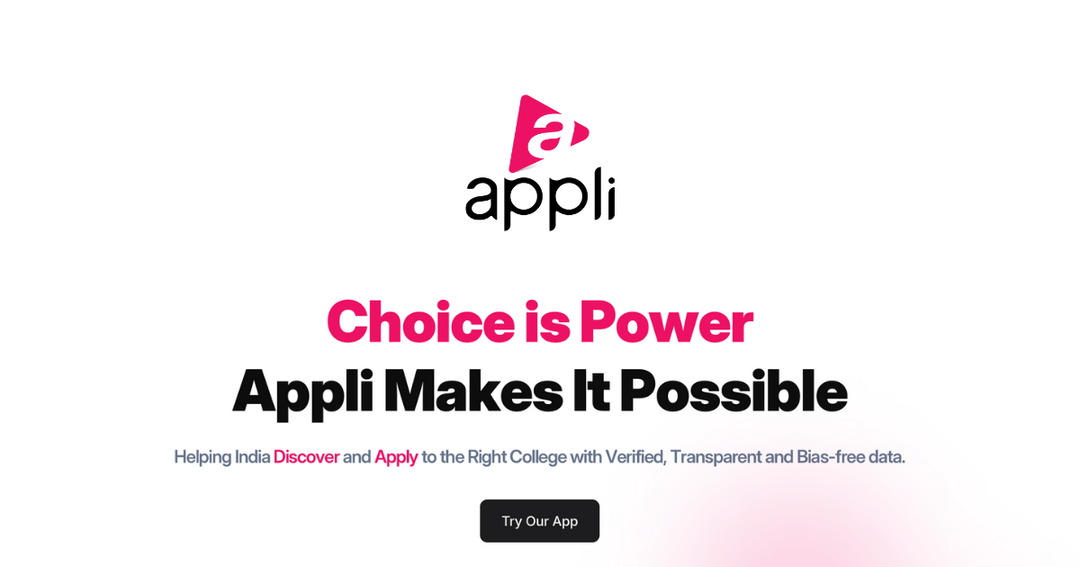 Appli website homepage built with Framer