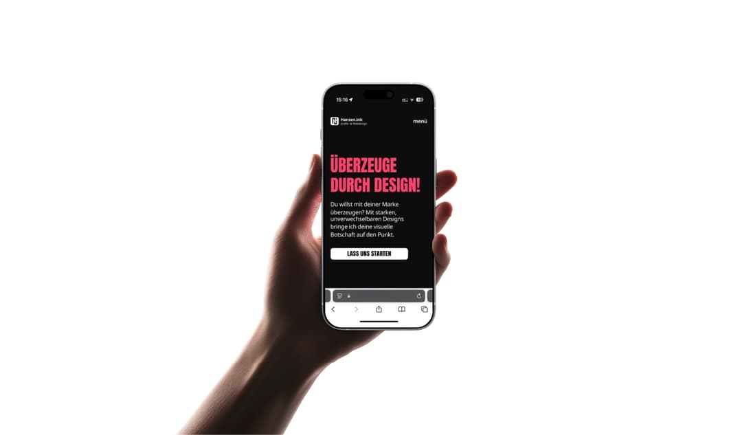 Hansen.ink | Grafik- & Webdesign website homepage built with Framer