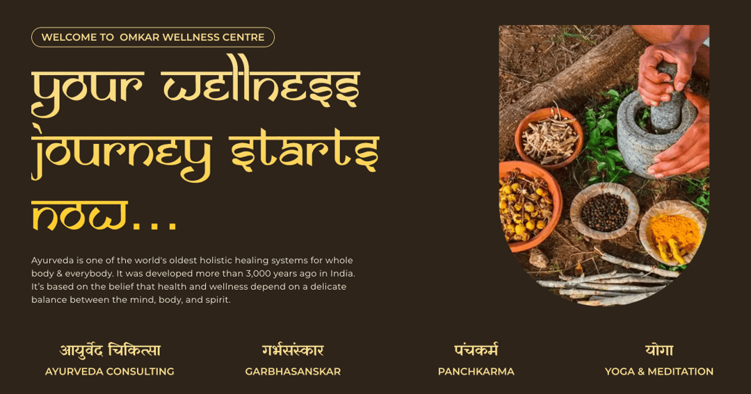 Omkar Wellness Center website homepage built with Framer
