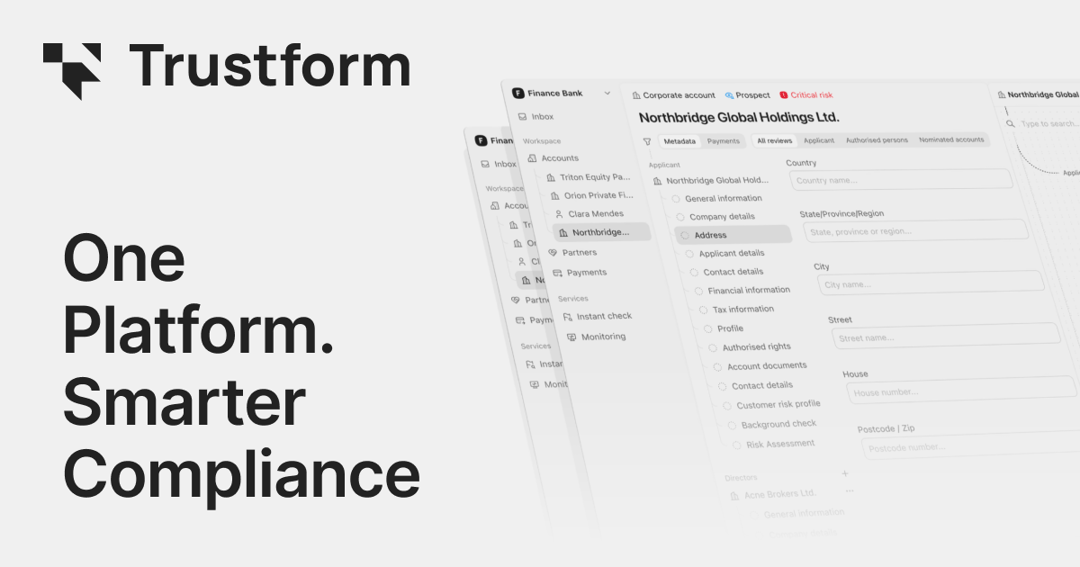 trustform website homepage built with Framer
