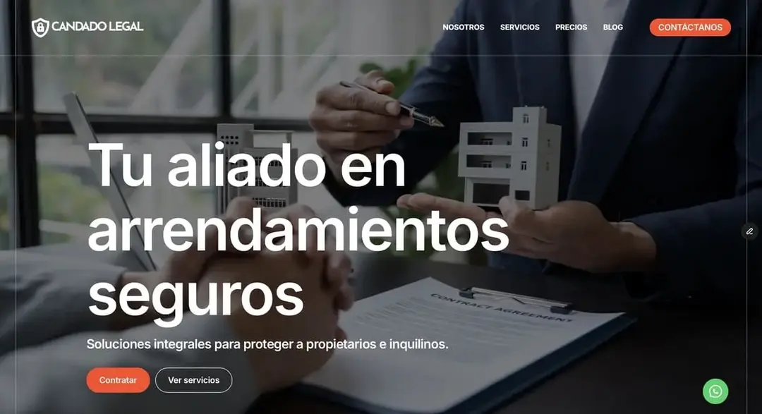 Candado Legal website homepage built with Framer