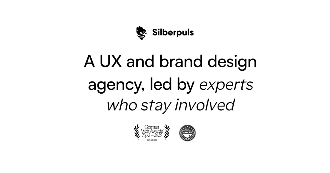 Silberpuls website homepage built with Framer