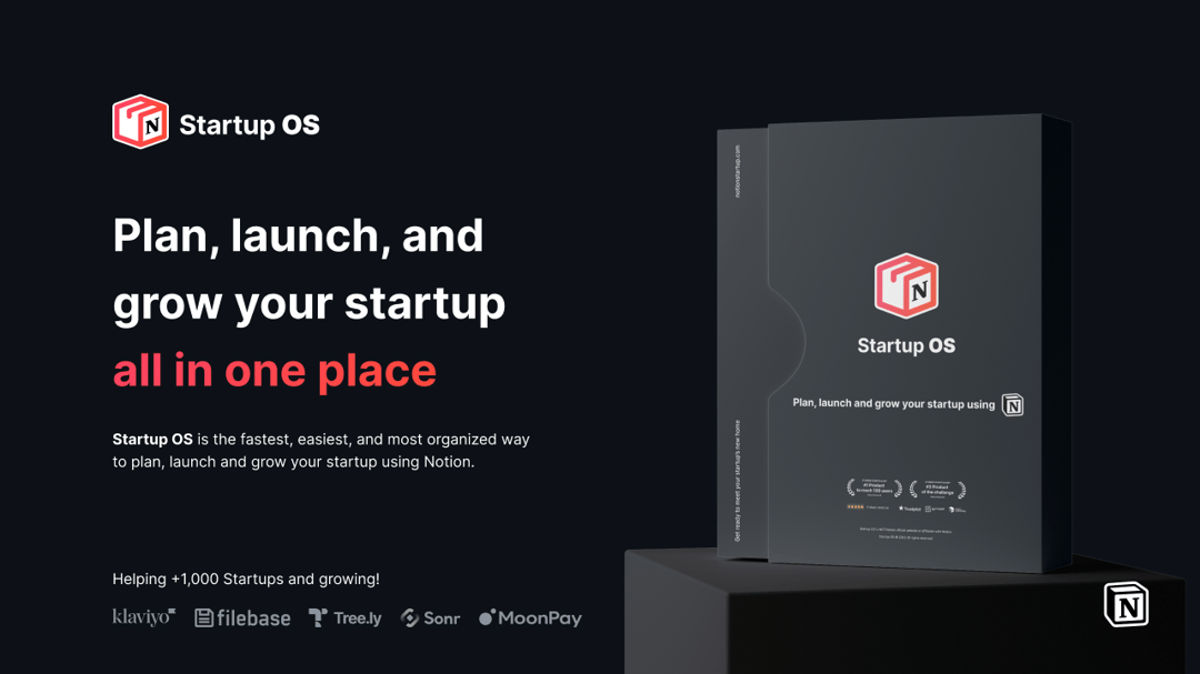 Notion Startup website homepage built with Framer