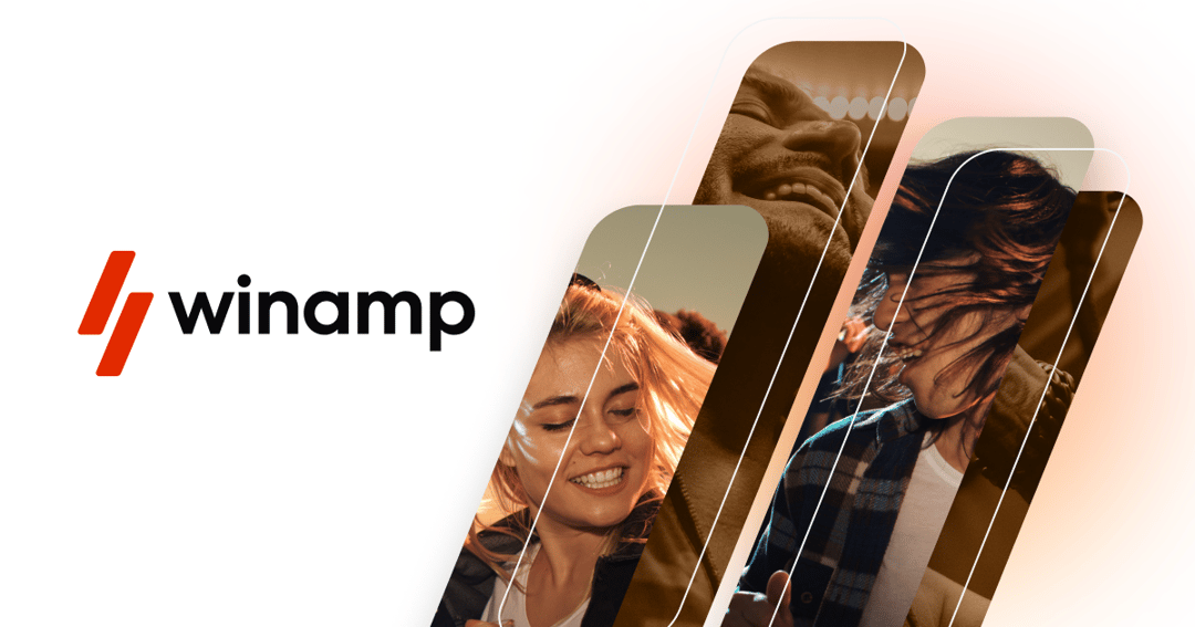Winamp  website homepage built with Framer