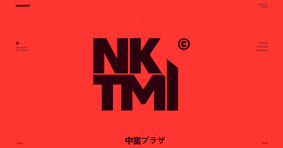 Nakatomi website homepage built with Framer