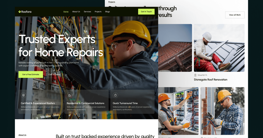 Procolors website homepage built with Framer