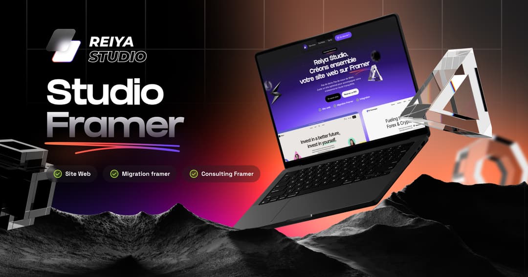 Reiya Studio website homepage built with Framer