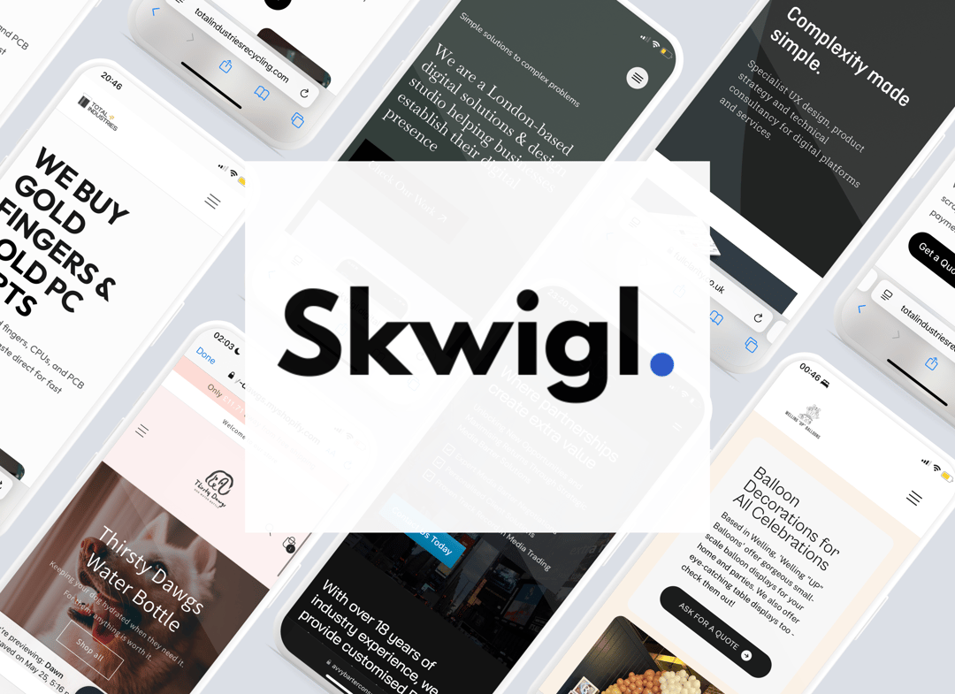 Skwigl Digital | Portfolio website homepage built with Framer
