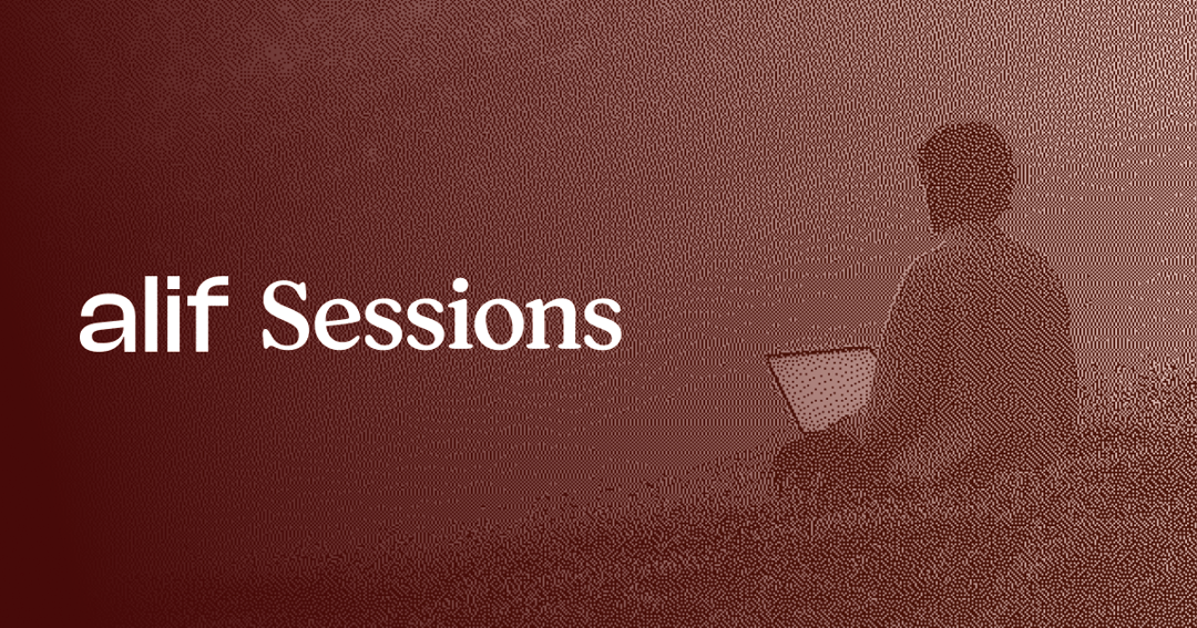 Alif Sessions website homepage built with Framer