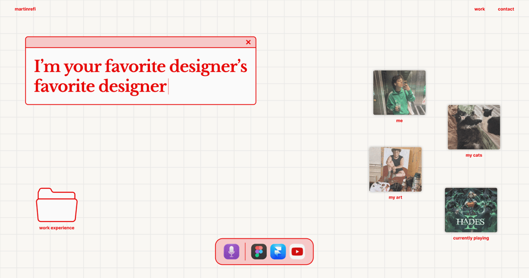 Martin Refi website homepage built with Framer