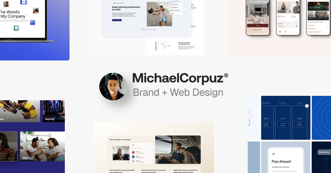 Michael Corpuz website homepage built with Framer