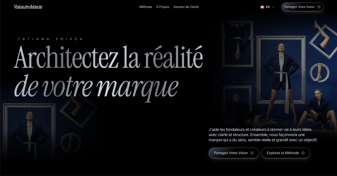 Vision Architect website homepage built with Framer