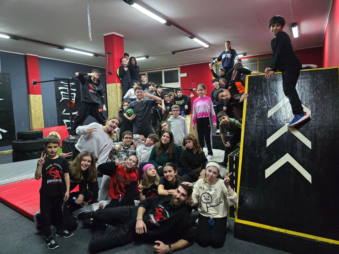 Ninja Academy Parkour Lecce website homepage built with Framer
