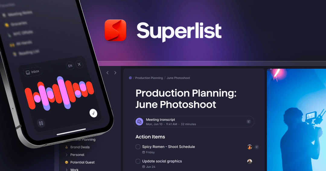 Superlist website homepage built with Framer