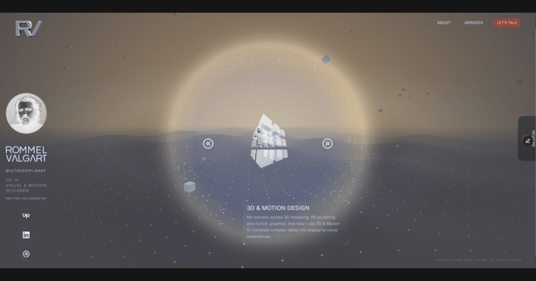 rvalgart.com website homepage built with Framer