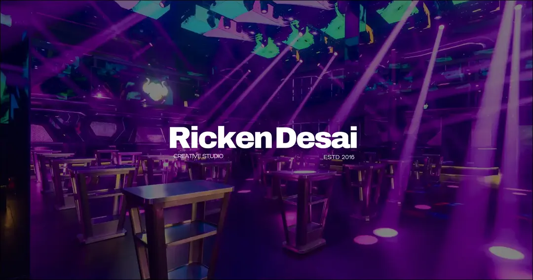 rickendesai.com website homepage built with Framer