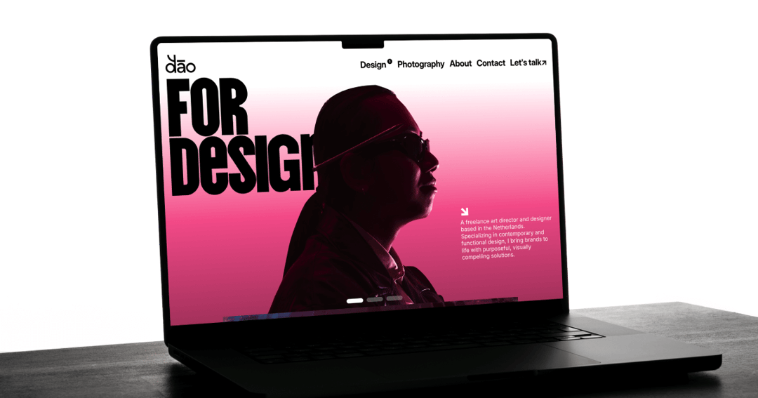 dao for design website homepage built with Framer